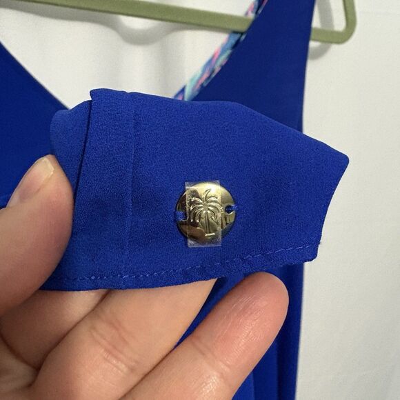 Lilly Pulitzer Florin Reversible Tank Twilight Blue Scale Up Sz M NWOT Preppy - Picture 6 of 7